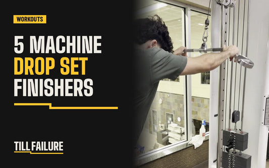 5 machine drop set finishers: cable lateral raise on a cable station